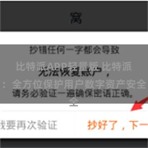 比特派APP轻量版 比特派：全方位保护用户数字资产安全