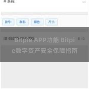 Bitpie APP功能 Bitpie数字资产安全保障指南