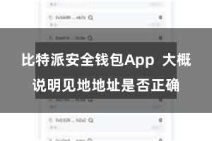 比特派安全钱包App  大概说明见地地址是否正确